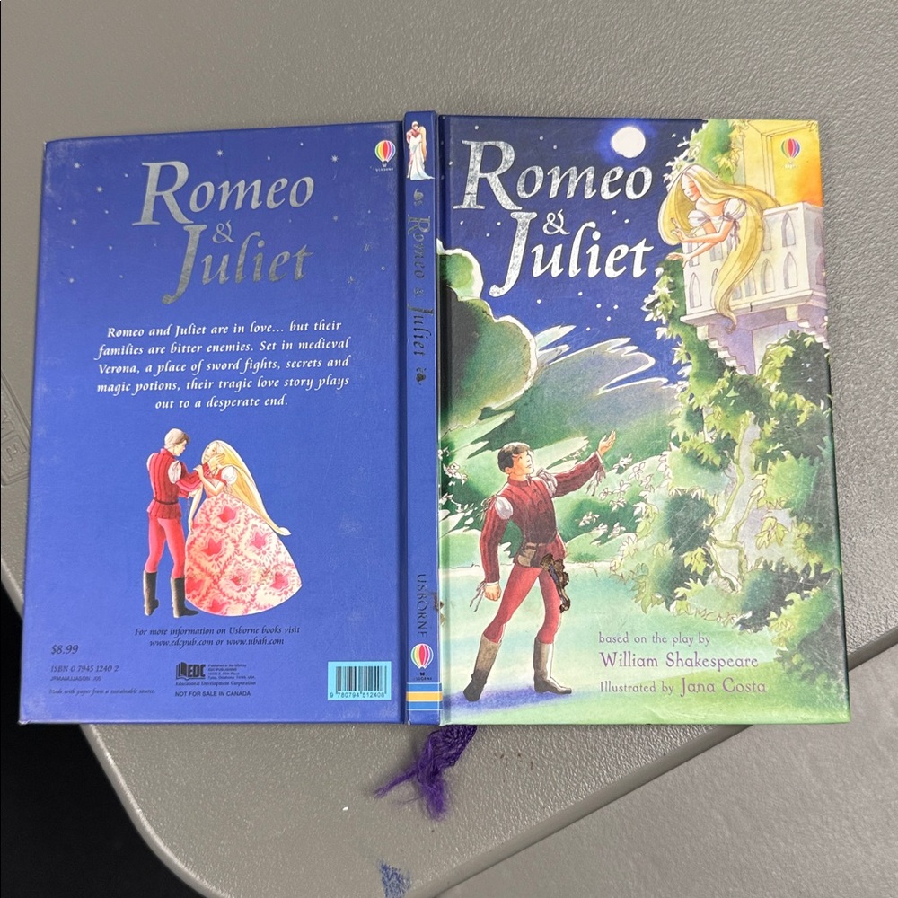 Romeo & Juliet Illustrated Book (Usborne)